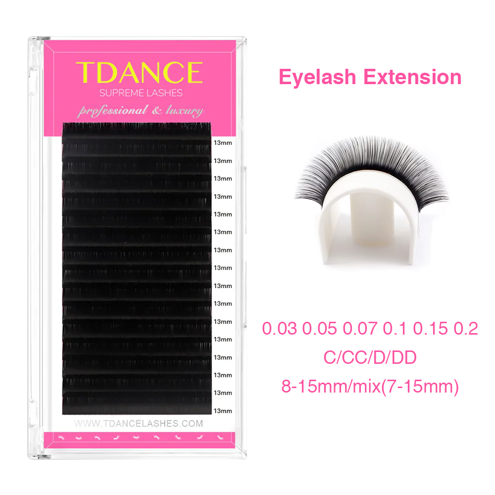 Eyelash Extension Human Hair - TDANCE przedłużanie rzęs 16 rzędów Korea