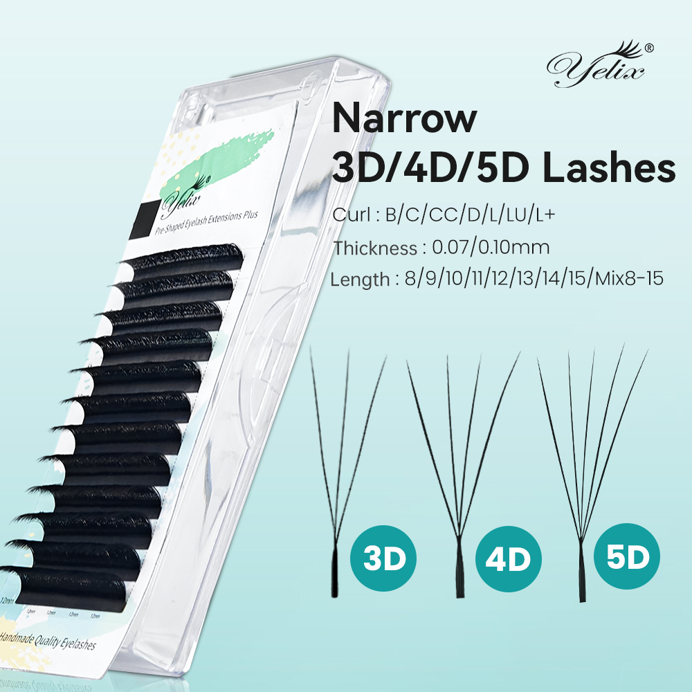 Eyelash Extension For Asian Eyes - Yelix – wąskie, trójwymiarowe, czterowymiarowe i